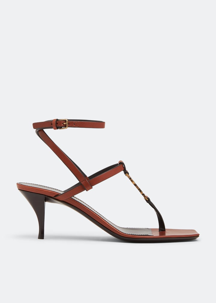 Saint Laurent Cassandra sandals for Women Brown in UAE Level Shoes