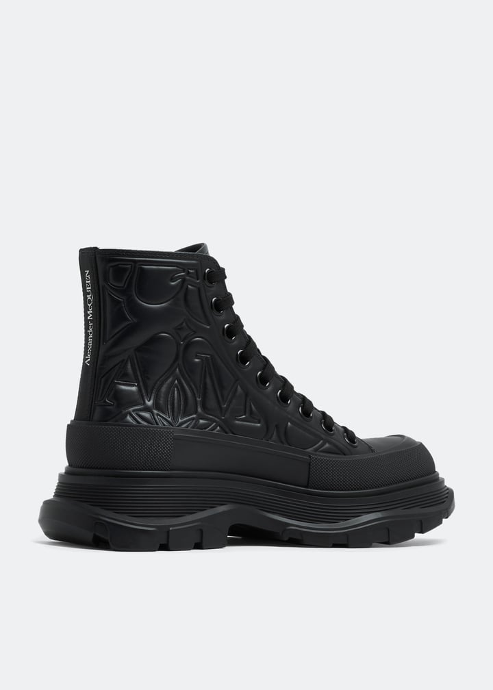 McQueen Tread Slick boots for Women Black in UAE Level Shoes