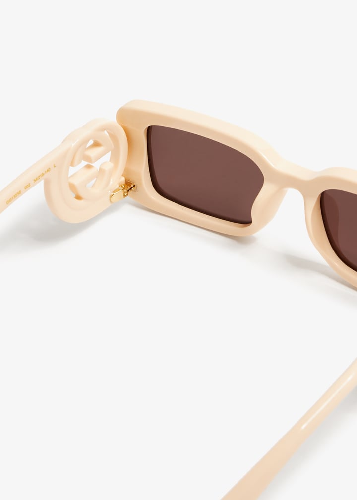 Gucci Rectangular-frame sunglasses for Women - White in UAE Gucci Rectangular-frame sunglasses for Women - White in UAE