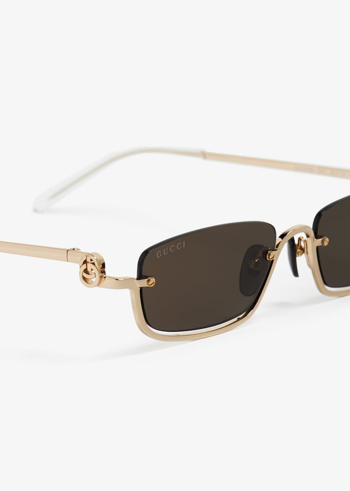 Gucci Rectangular-frame sunglasses for Women - Gold in UAE