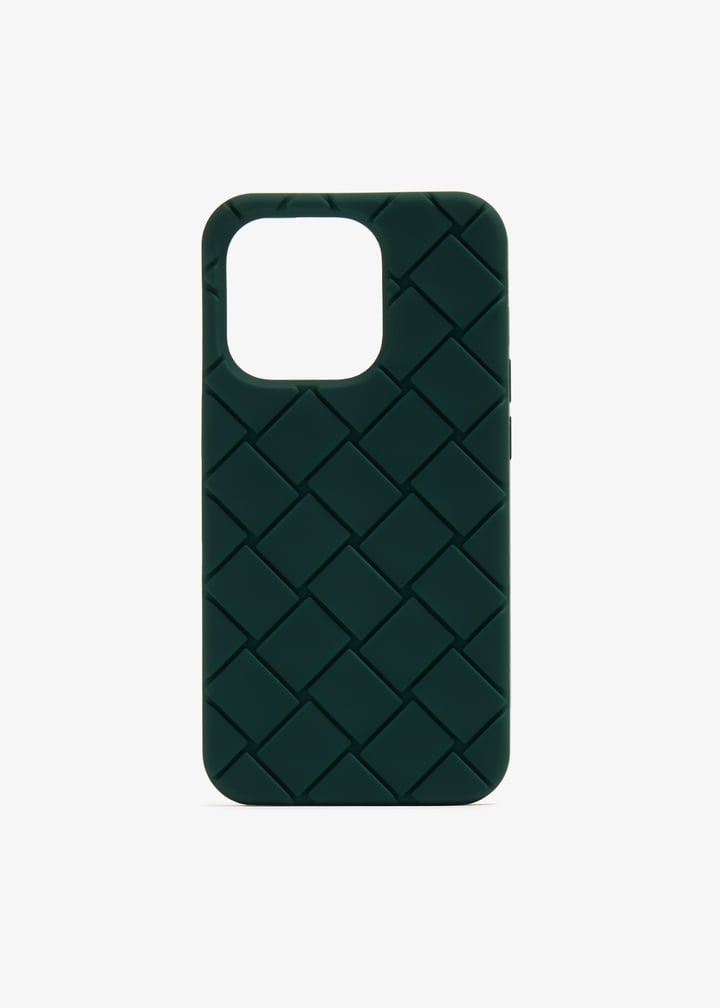BOTTEGA VENETA iPhone 14 pro グリーン Bottega Veneta Intrecciato iPhone 14 Pro case for Men