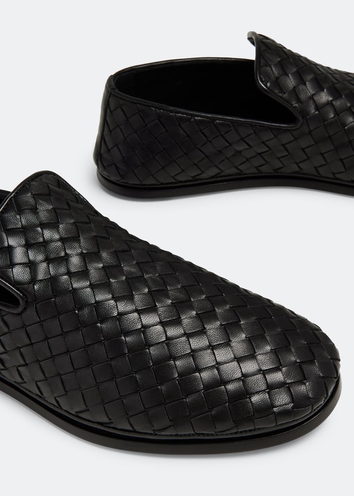 VIP【送料関税込】BottegaVeneta Leather Slippers BOTTEGA VENETA Intrecciato Full-Grain Leather Slippers for