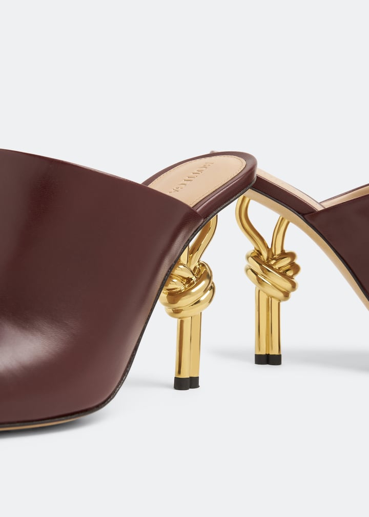 Bottega Veneta Knot mules for Women - Burgundy in UAE