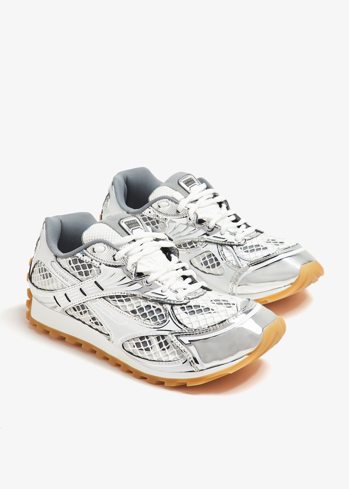 VIP価格SALE★Bottega Veneta★Orbit メッシュ トレーナー Bottega Veneta Orbit Women's Lace-Up Sneakers in Metallic