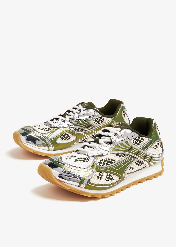 スニーカー BOTTEGA VENETA Orbit Sneaker BOTTEGA VENETA Orbit メタリックラバー＆メッシュ スニーカー