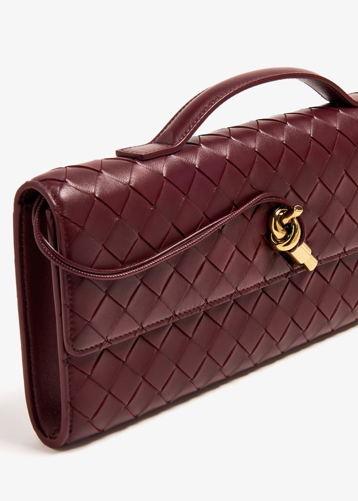 Bottega Veneta Andiamo clutch for Women - Burgundy in USA