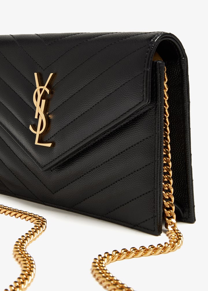 【SAINT LAURENT】ENVELOPE CHAIN WALLET Saint Laurent YSL Cassandre Envelope Chain Wallet WOC Small