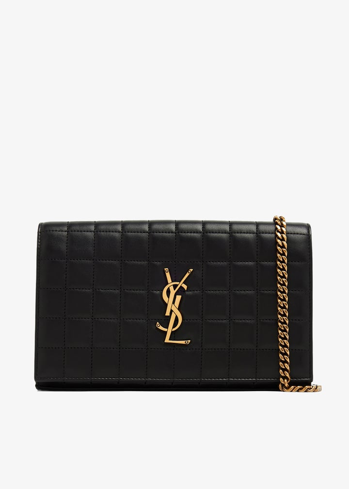 Saint Laurent Cassandre matelassé carré chain wallet for