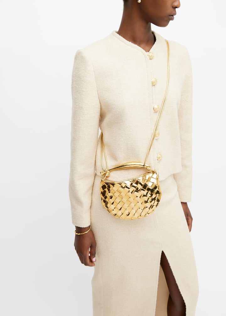 BOTTEGA VENETA ゴールド ミニ サーディン ◆クロスボディバッグ Bottega Veneta - Mini Sardine leather crossbody bag Gold
