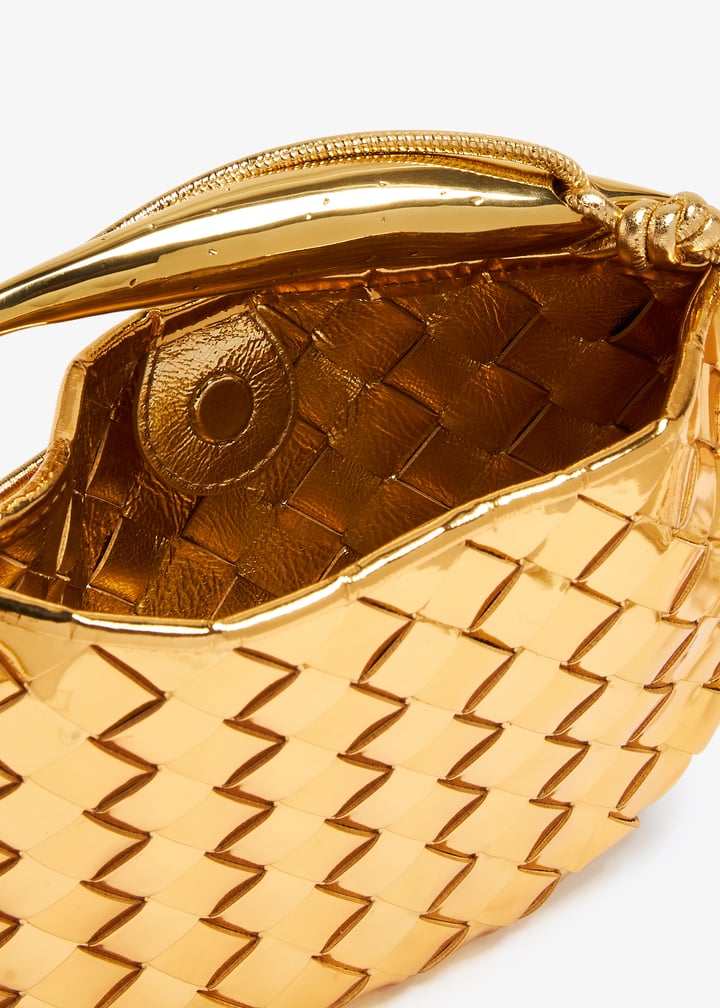 BOTTEGA VENETA ゴールド ミニ サーディン ◆クロスボディバッグ Bottega Veneta: Gold Mini Sardine Bag | SSENSE