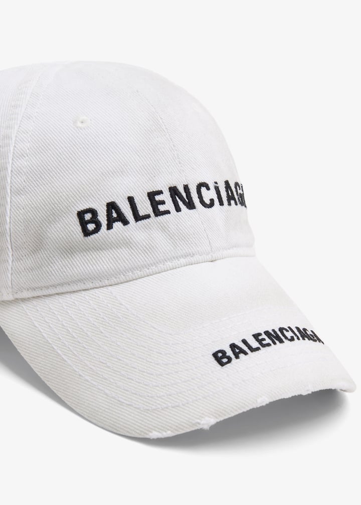 Balenciaga Double Logo cap for Women White in UAE Level Shoes
