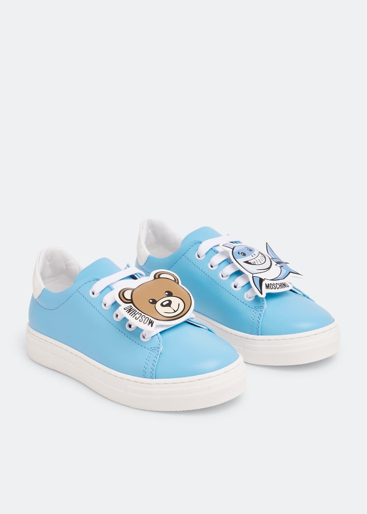 Moschino Shark & Teddy Bear sneakers for Boy - Blue in KSA