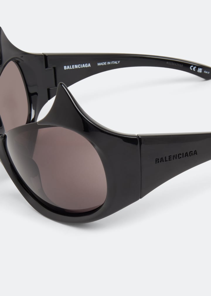 【BALENCIAGA】 Gotham Cat Balenciaga Black Gotham Cat Sunglasses Balenciaga
