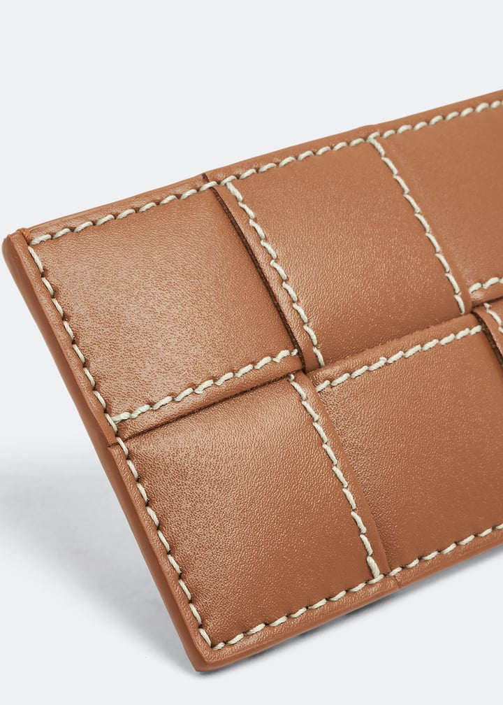 Bottega Veneta Cassette card case for Men - Brown in USA | Level Shoes