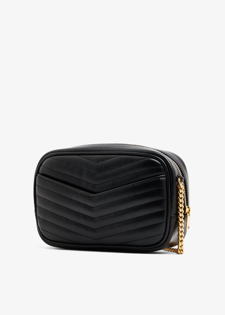 【関税&送料込】Saint Laurent Black Leather Mini Lou Crossbo Lou Mini leather crossbody bag in black - Saint Laurent
