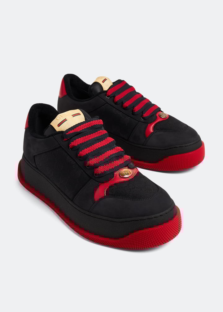 Gucci Screener GG sneakers for Men - Black in Qatar | Level