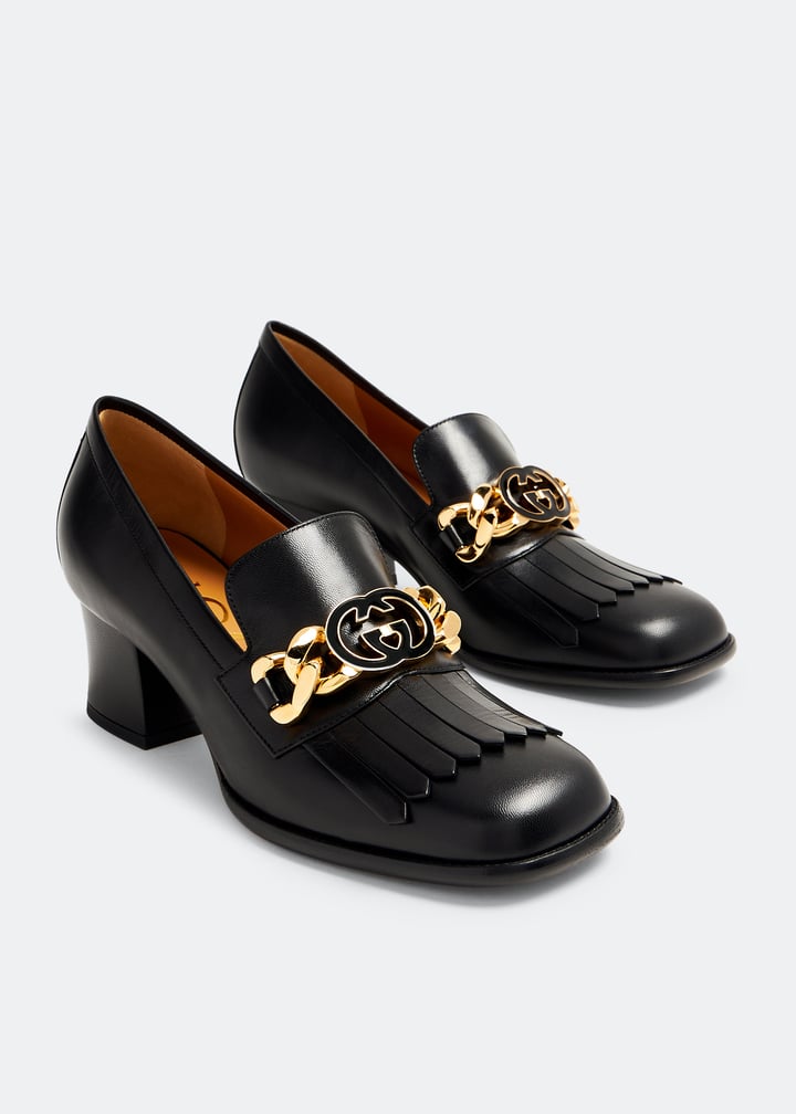 GUCCI★Interlocking G レザー ミュール ブラック 靴 レディース Women's Interlocking G Web sandal in black leather | GUCCI® US