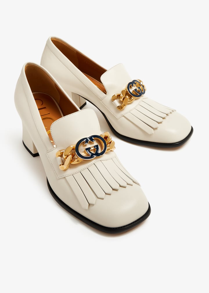 Gucci Interlocking G mid-heel pumps for Women - White in UAE
