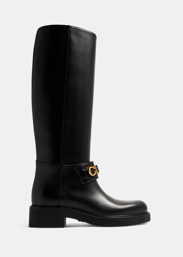 Gucci Gucci leather boots for Women - Black in UAE | Level Shoes