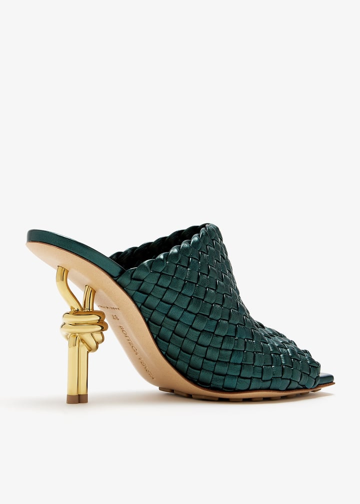 Bottega Veneta Knot intrecciato mules for Women - Green in