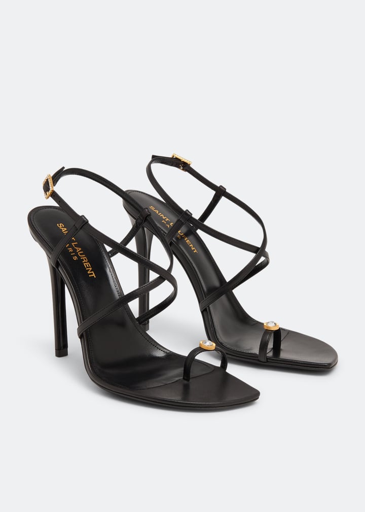 Saint Laurent ブラック ハイヒール 38.5 Yves Saint Laurent(イヴサンローラン) スウェードヒール