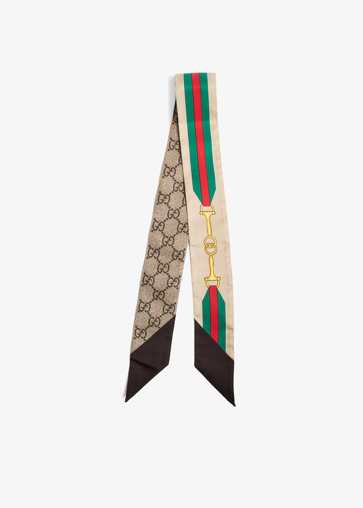 Gucci Horsebit Web print silk neck bow for Women - Printed