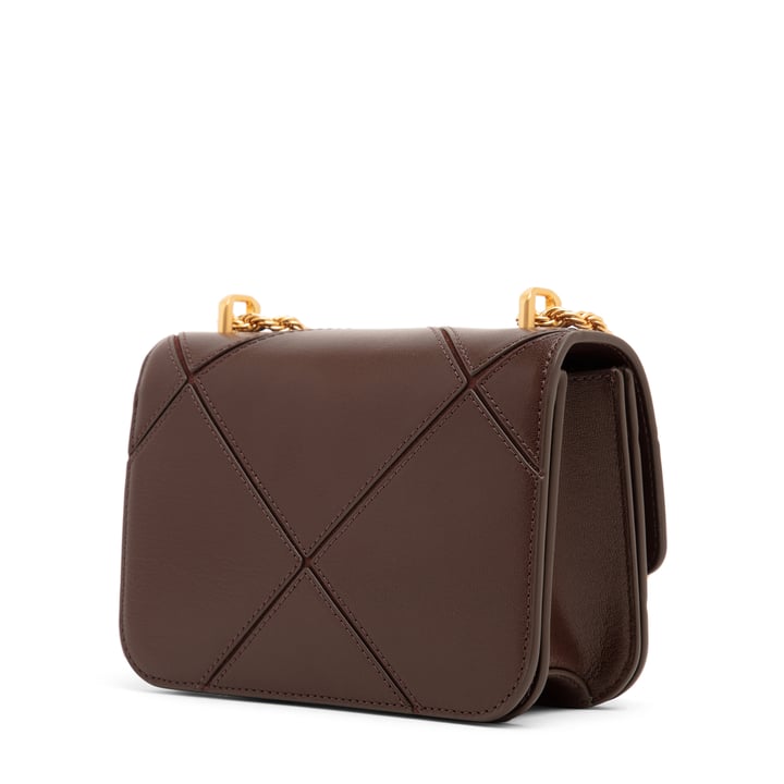新品 Eleonore Tory Burch Mini Eleanor Pebbled satchel for Women - Brown in