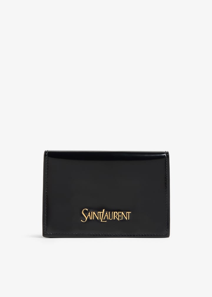 小物 SAINT LAURENT business card case Saint Laurent Business Card Holder With Flap In Grain De