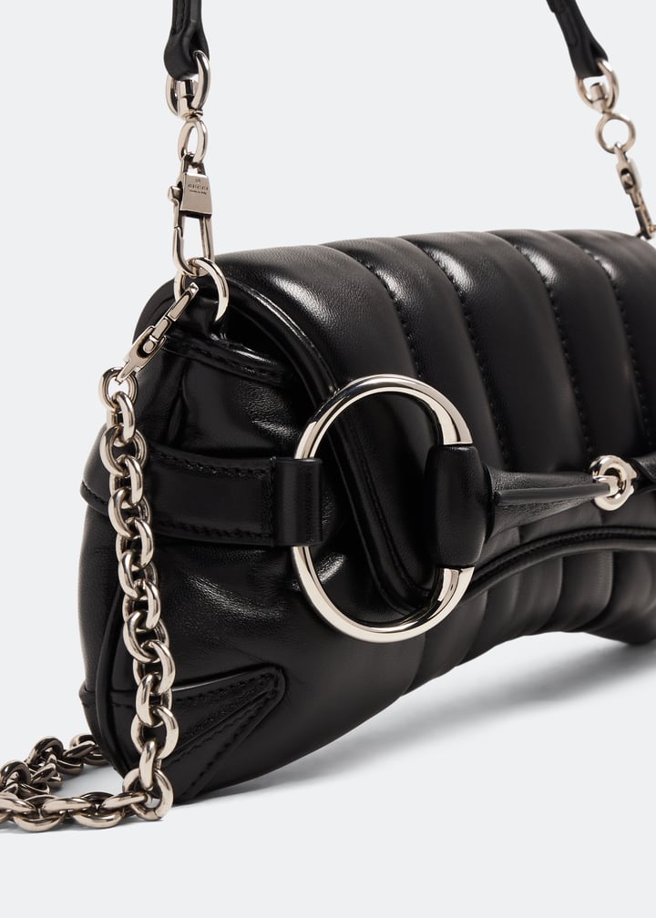 Gucci Horsebit chain small shoulder bag for Women - Black in