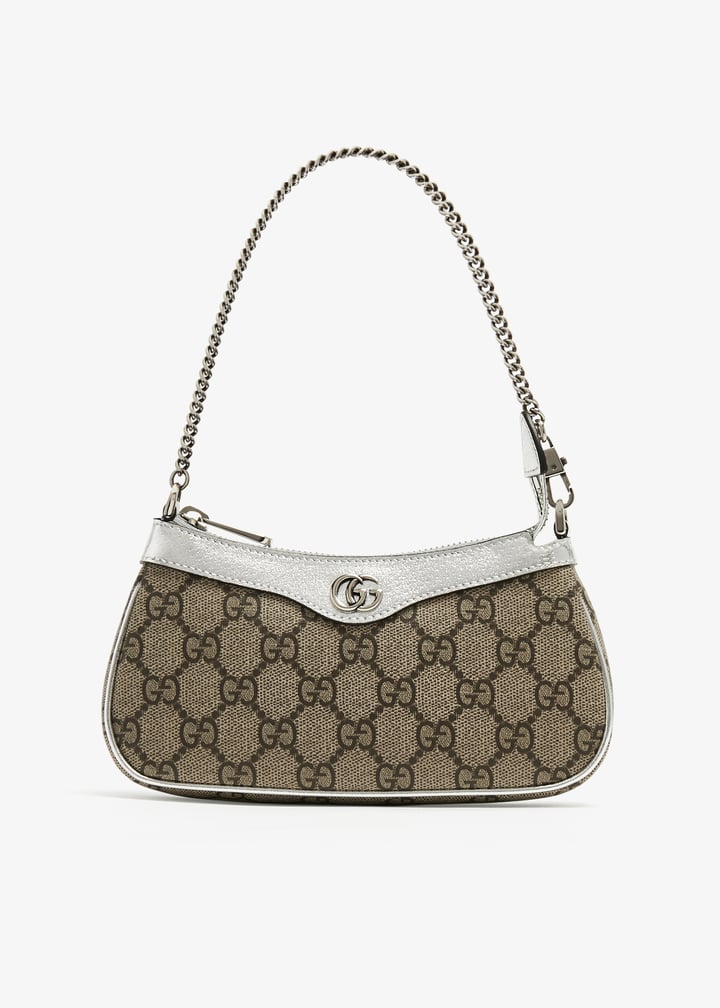 【関税&送料込】Gucci Printed Canvas Mini Ophidia Handbag GUCCI Ophidia mini leather-trimmed and webbing-trimmed
