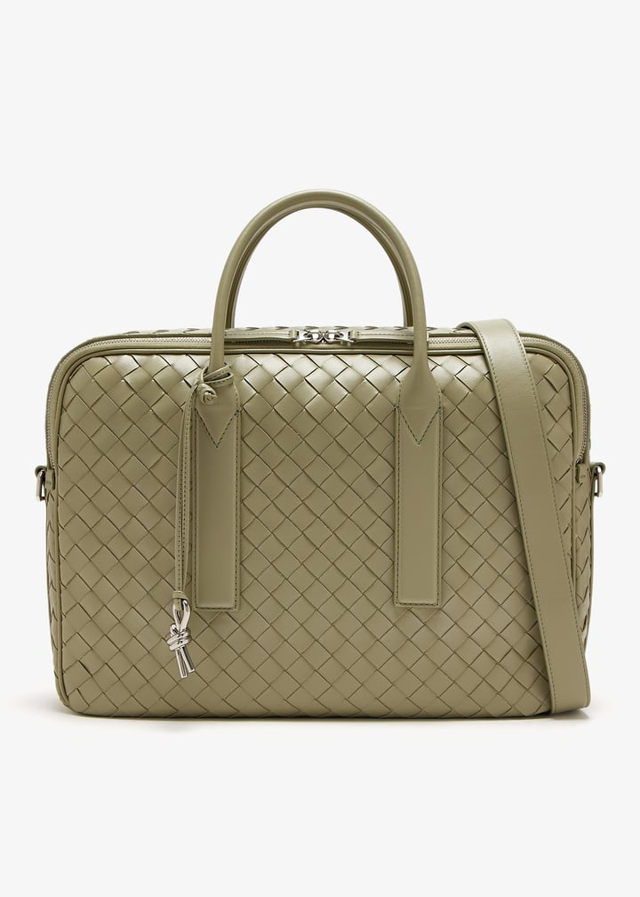 ●バッグインバッグ● BOTTEGA・INTRECCIATO BRIEFCASE 専用 BOTTEGA VENETA Intrecciato Briefcase Leather Black 113095