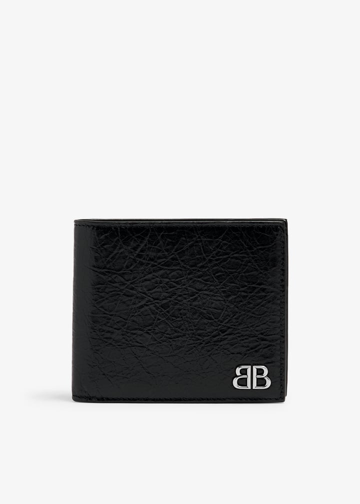 Balenciaga Monaco square folded wallet for Men - Black in