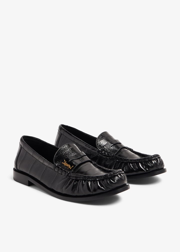 Saint Laurent Le Monogram penny loafers for Women - Black in
