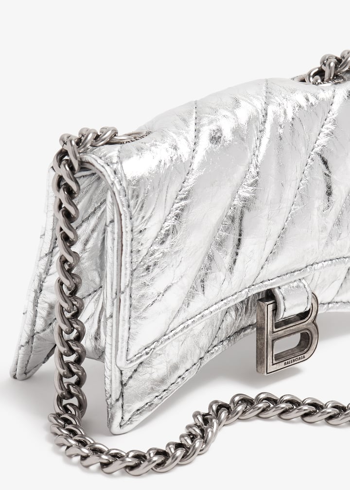 Balenciaga Crush mini chain bag for Women - Silver in UAE