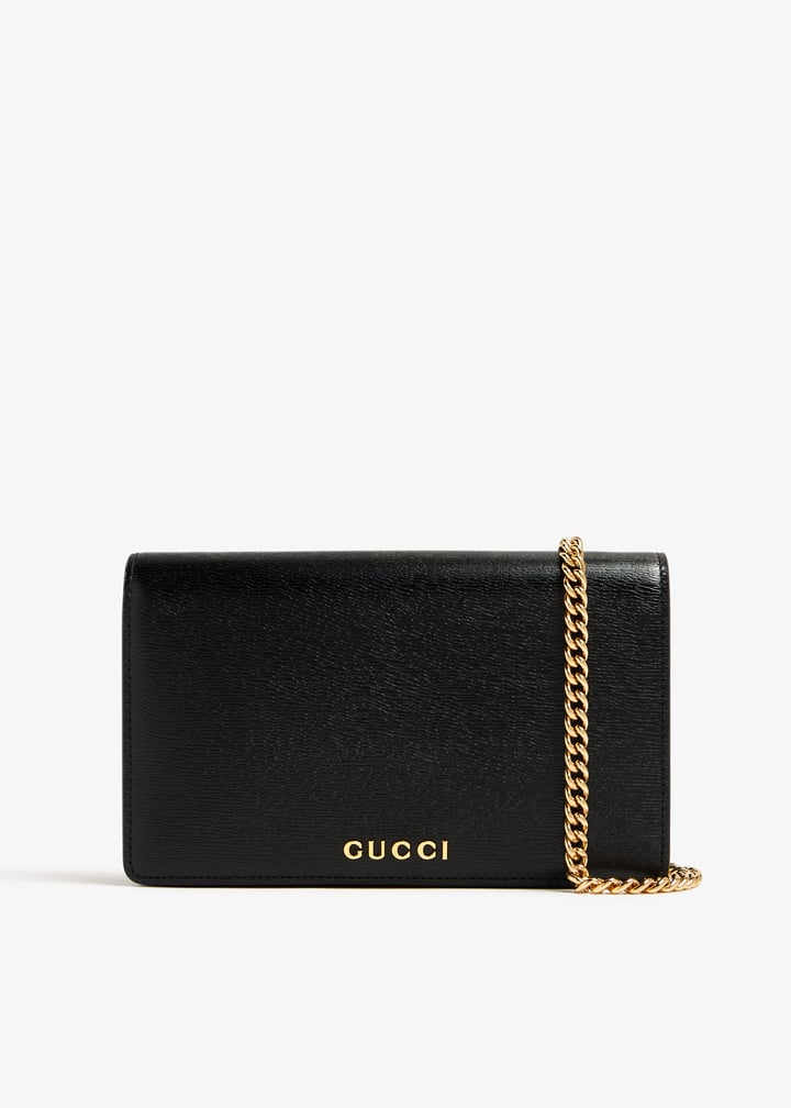 Gucci Gucci Script chain wallet for Women - Black in UAE | Level Shoes