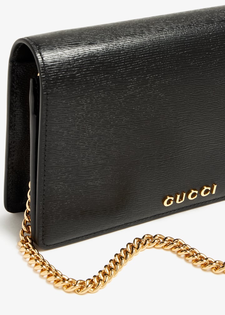 Gucci Gucci Script chain wallet for Women - Black in UAE | Level Shoes