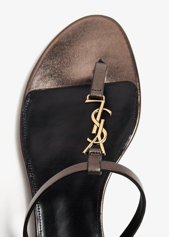 Ysl Shoes Ysl Logo Sandals Flat Saint Laurent Cassandra Flat Slide