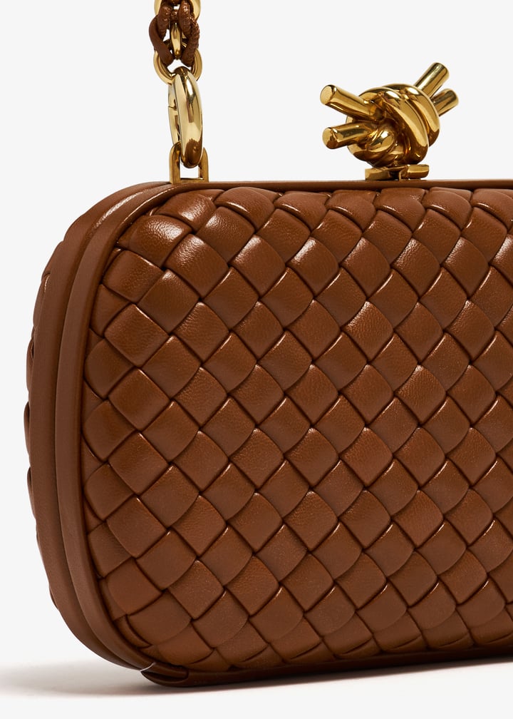 クラッチバッグ Bottega Veneta Camel Suede Medium Clutch Bottega Veneta Suede Clutch Vintage - Brown Clutches