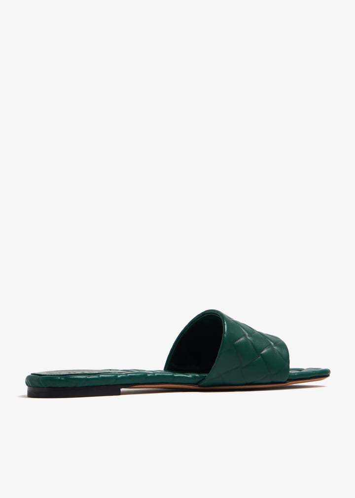 Bottega Veneta Amy flat mules for Women - Green in UAE