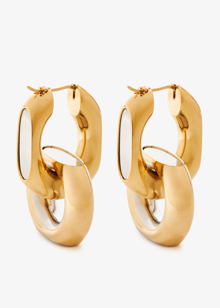 Saint Laurent Cassandre duo link earrings for Women Gold in UAE