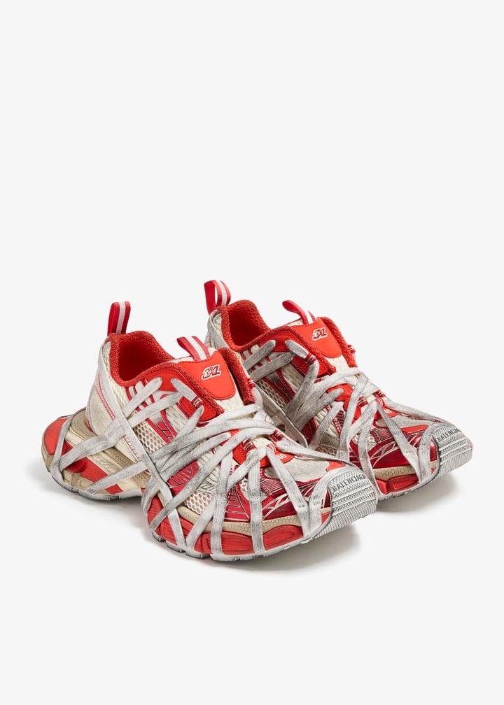スニーカー BALENCIAGA  Balenciaga Sneakers Women Fabric Red/White BALENCIAGA | WOMEN'S RED ACCENT DRIVE SNEAKERS