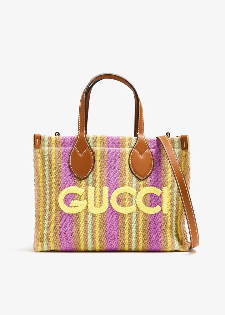 Gucci Purse Gucci Sac Multicolor Gucci Patch Small Jute Tote Bag