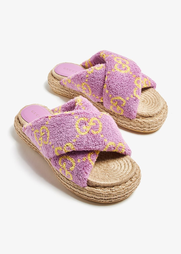 Gucci GG terry slide sandals for Women - Pink in UAE | Level
