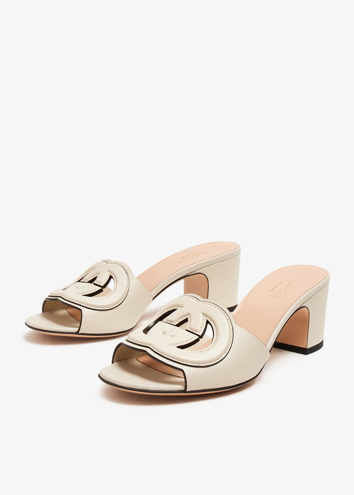 Gucci Interlocking G slide sandals for Women - White in UAE