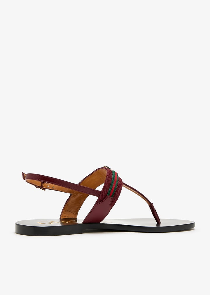 【関税&送料込】Gucci Sandals With Web Detail And Gg Incroci Gucci Interlocking G Web sandals for Women - Burgundy in UAE