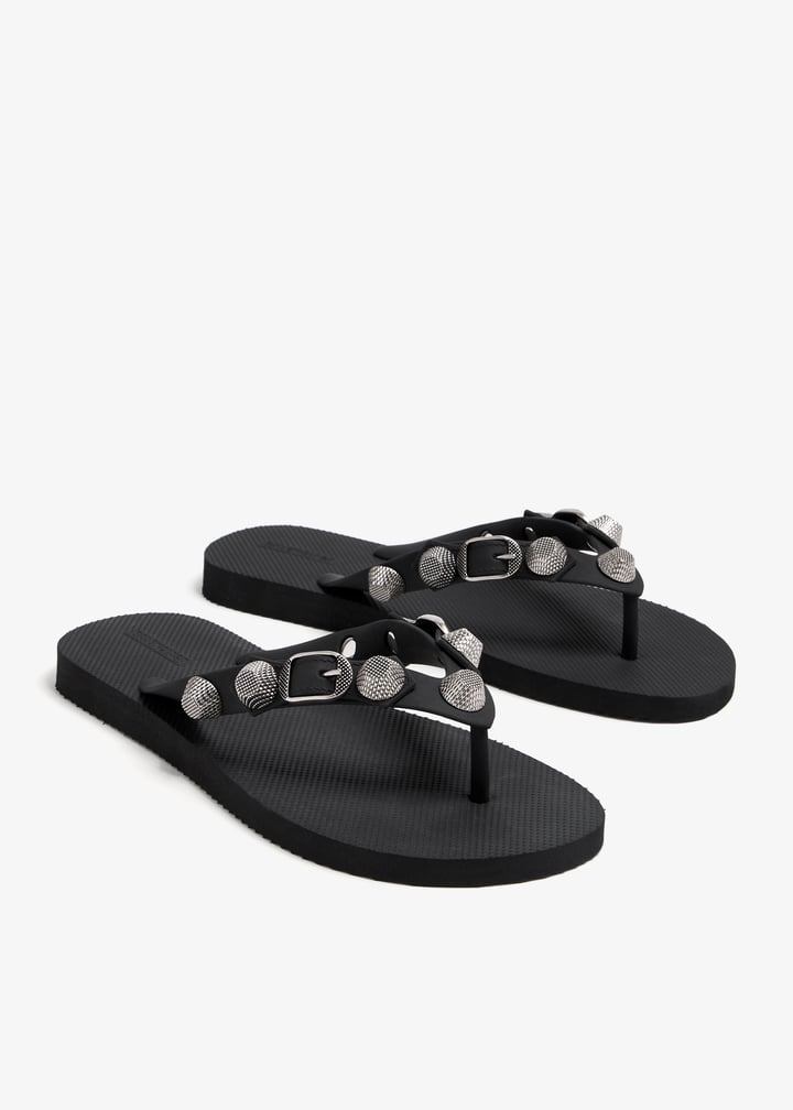 BALENCIAGA CAGOLE SANDALS バレンシアガ サンダル Women's Cagole Thong Sandal in Black | Balenciaga US
