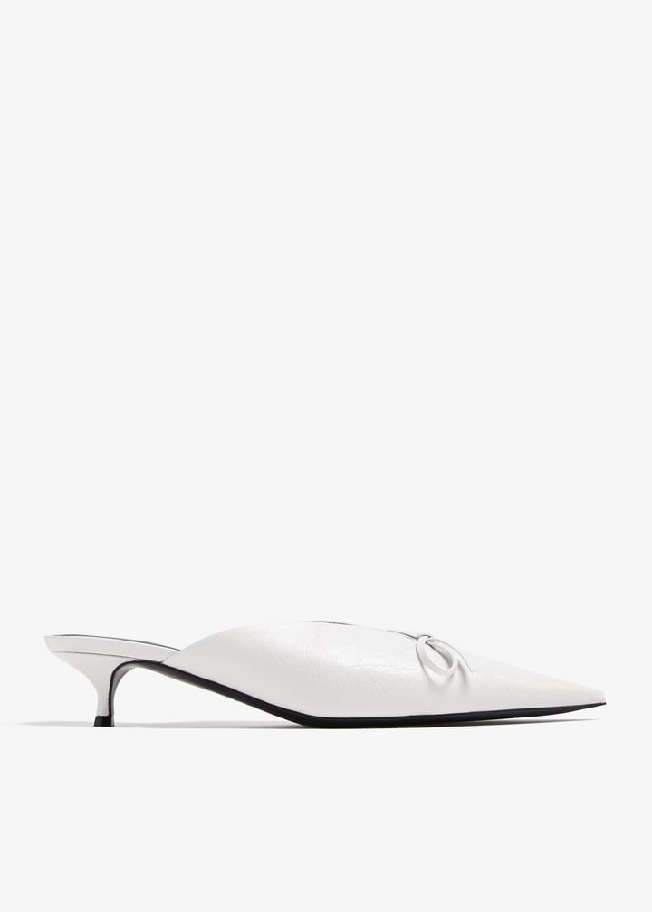 Balenciaga Knife Bow mules for Women - White in UAE | Level