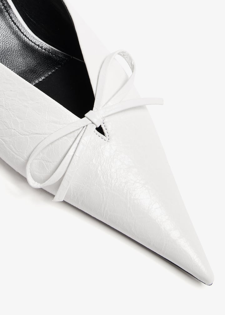 Balenciaga Knife Bow mules for Women - White in UAE | Level