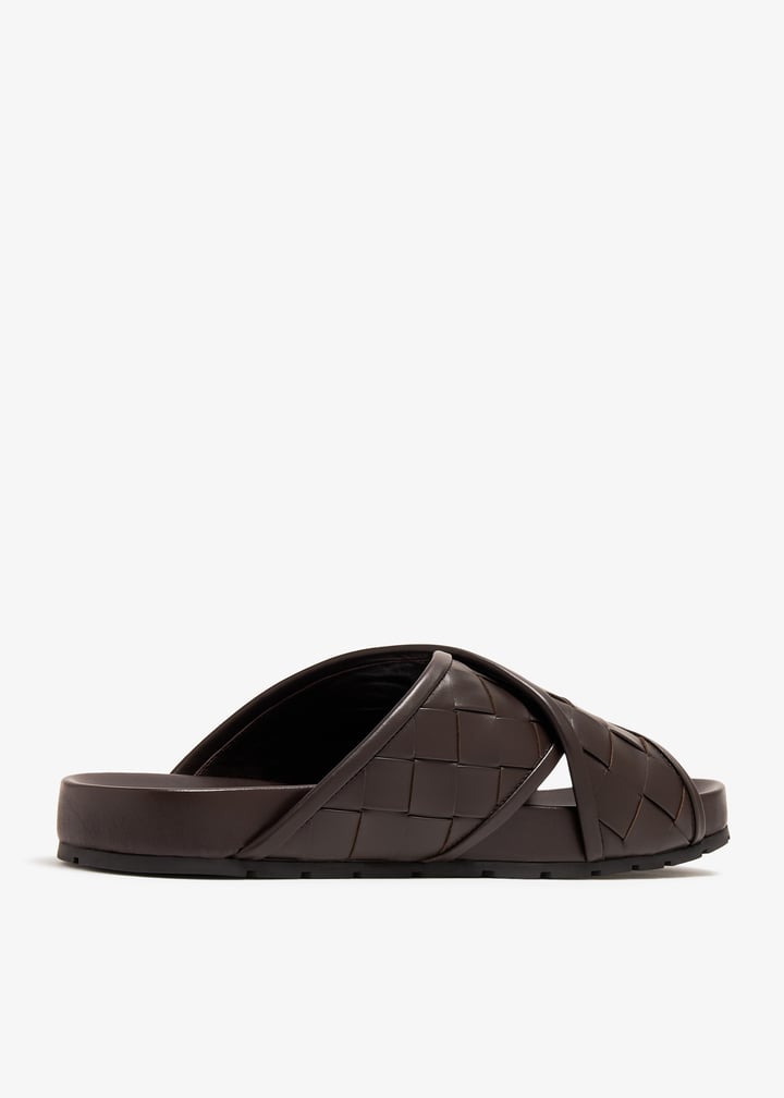 サンダル BOTTEGA VENETA Chocolate Suede Tarik Slippers Bottega Veneta Chocolate Suede Tarik Slippers | Balardi