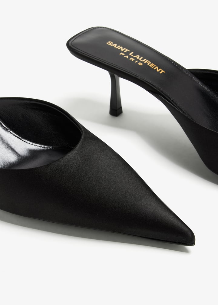 Saint Laurent Barbara mules for Women - Black in UAE | Level